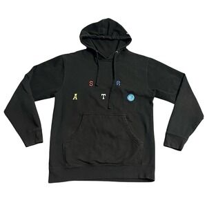 Travis Scott Astroworld Embroidered Black Hoodie Scattered Tour Medium